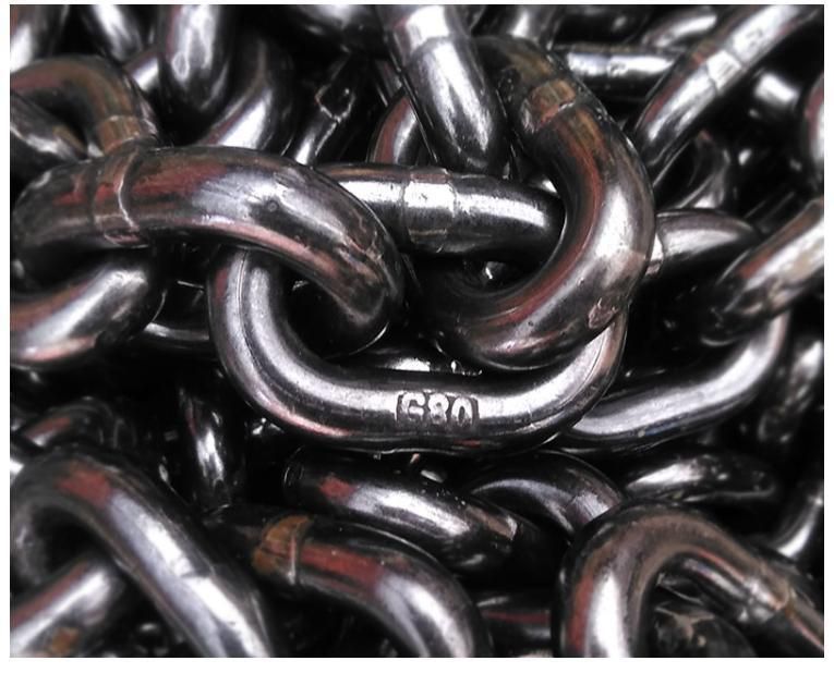 Welded Black Color 10mm G80 Alloy Steel Lifting Chain