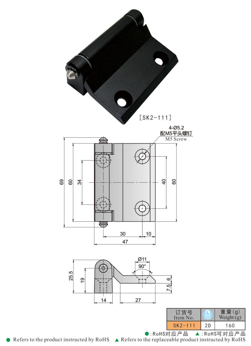 Sk2-111 Industrial Fixture Zinc Alloy Butt Hinge