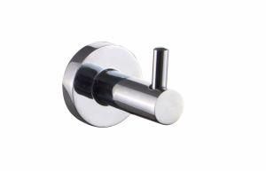 Zinc Alloy Wall Mounted Chrome Round Single Robe Hook