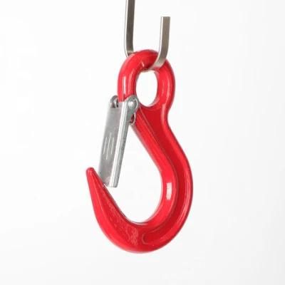 Drop Forged Alloy Steel G80 Clevis Sling Lifting Hoist Hook with Latch