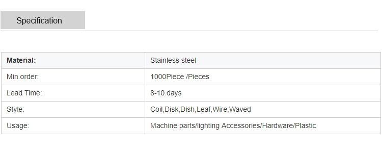 OEM Stainless Retaining Steel Flat Metal Spring Clips