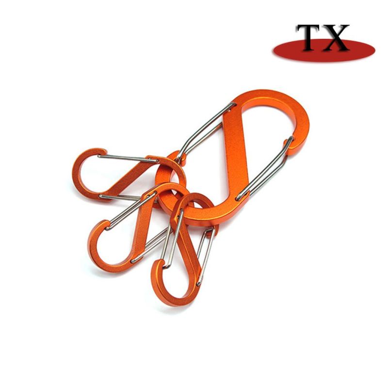 All Purpose High Strength S Shape Aluminium Alloy Key Hook Carabiners