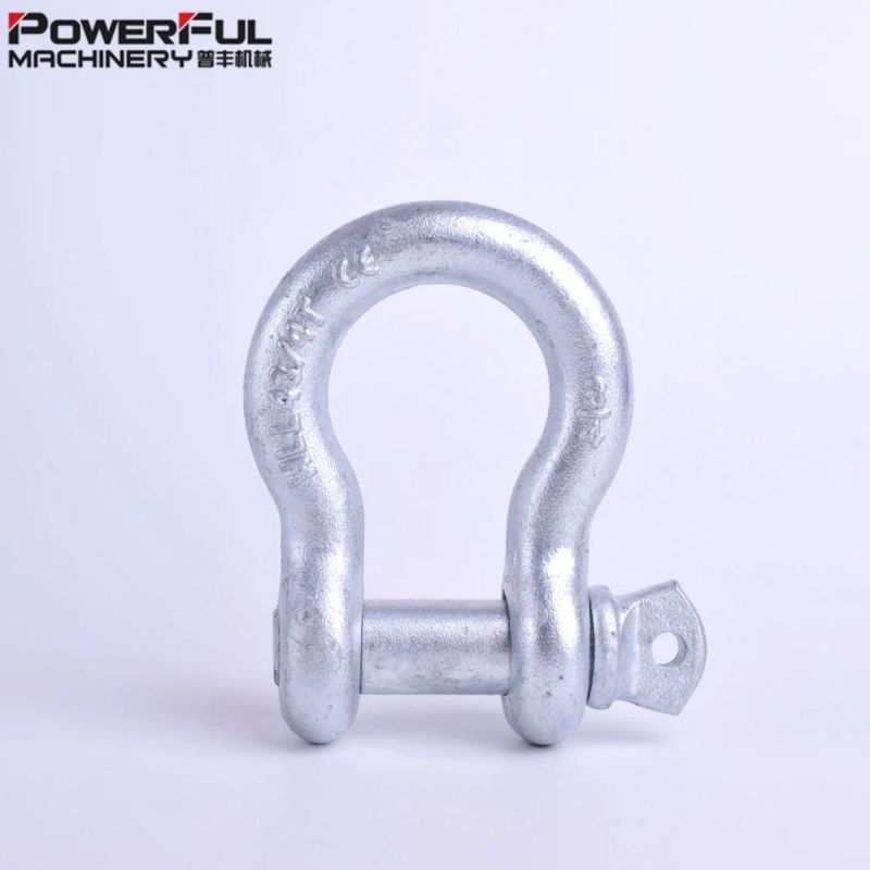 Electric Galvanized Us Type G209 Bow Shackle with Screw Red Pin