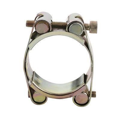 High Pressure Double Bolt Robust Stainless Steel Hose Pipe Clamp