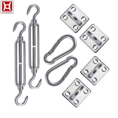 High Quality Sun Shade Sail Hardware Kit for Square and Rectangle Installation Stainless Steel Tools