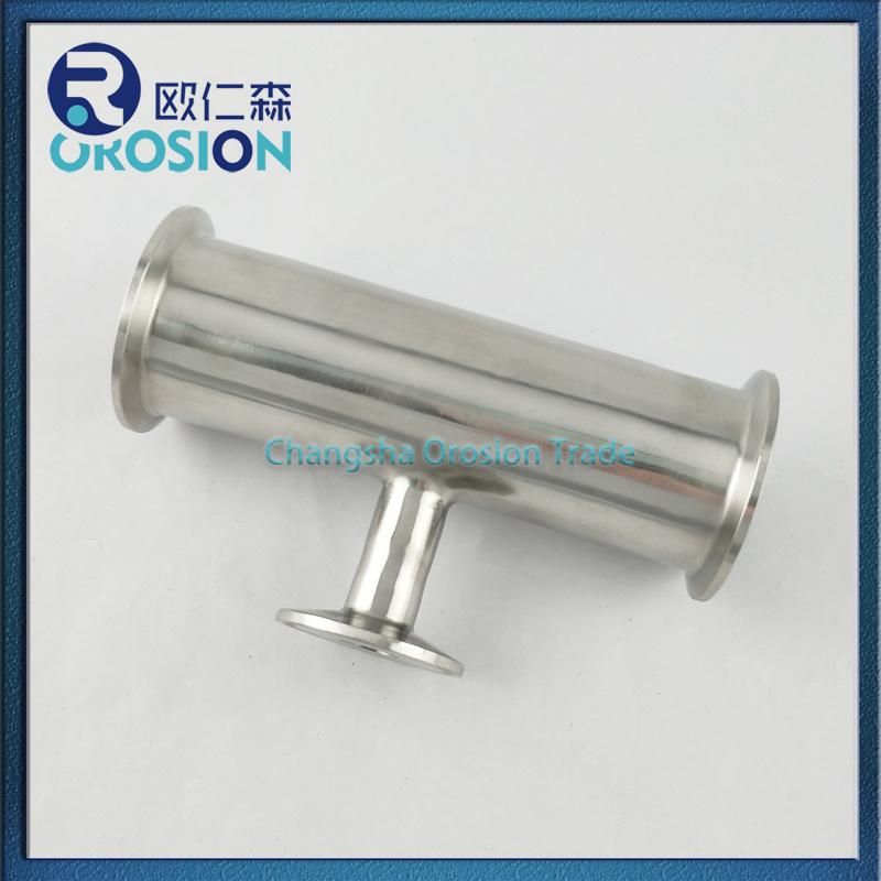 Sanitary Food Grade Stainless Steel Tc Clamped Equal Tee