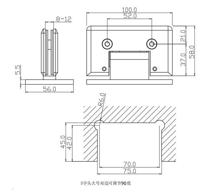 Glass Doors Accessories Glass Connector