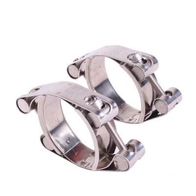 Large Diameter OEM ODM Adjustable Heavy Duty Double Bolt Band Conduit Clamps