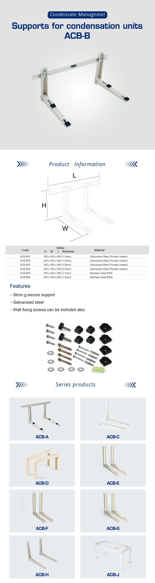 Air Conditioner Bracket Welded Brackets Mounting Bracket