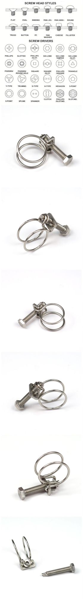 Factory Customize Large Size Fasteners Double Wire Hose Clamp Steel Pipe Clamp Bolt Clamp