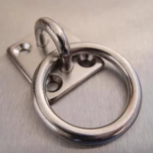High Polished Marine Round Ring Diamond Pad Eye Plate