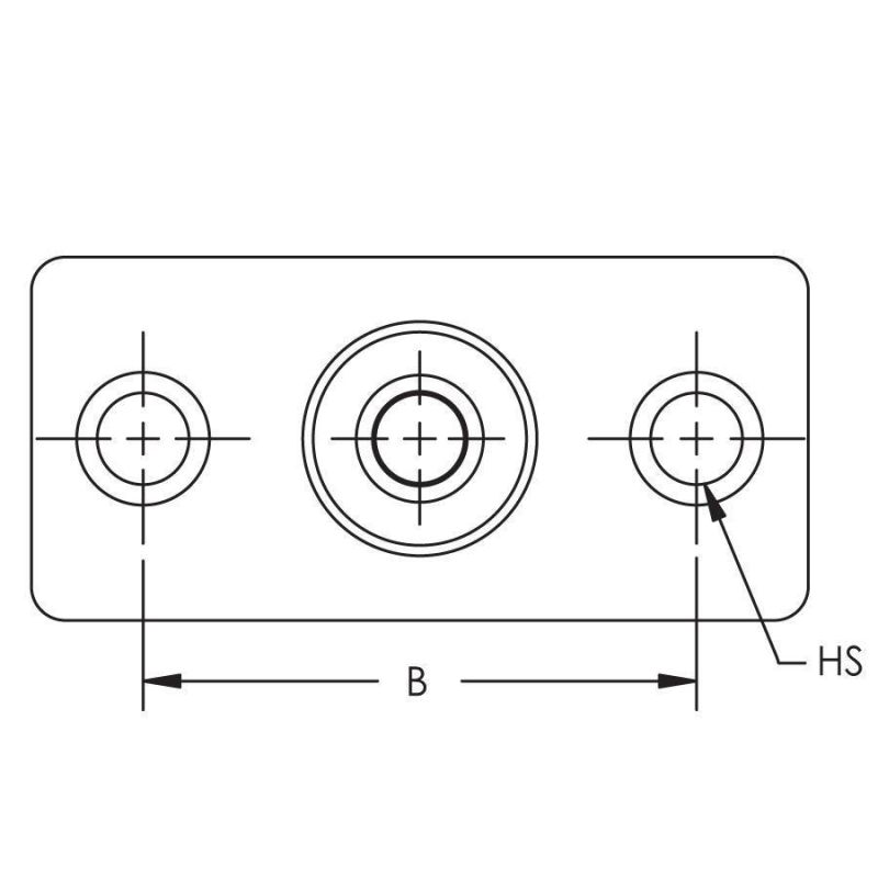 Malleable Iron 3/8 - 1/2 Threaded Rod Ceiling Flange Connection Plate