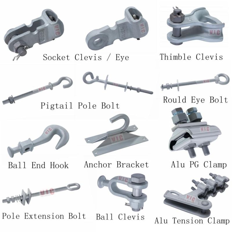 Pole Line Fittings 3 Bolts Cable Dead End Tension Clamp