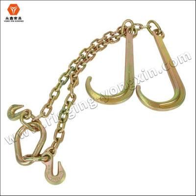 G80 G70 Lifting Chain with J Hooks/Towing Chain with Hooks