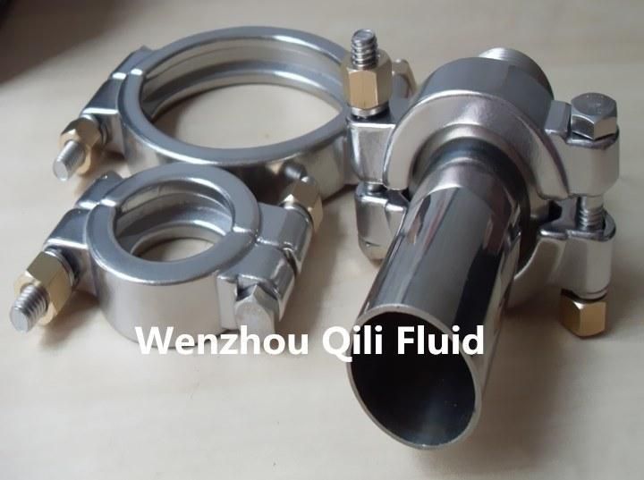 Sanitary Stainless Steel Heavy Pressure Bolted Clamp