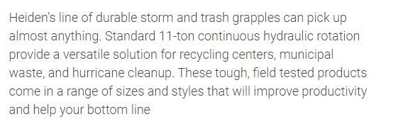 Storm& Trash Grapple with High Quality