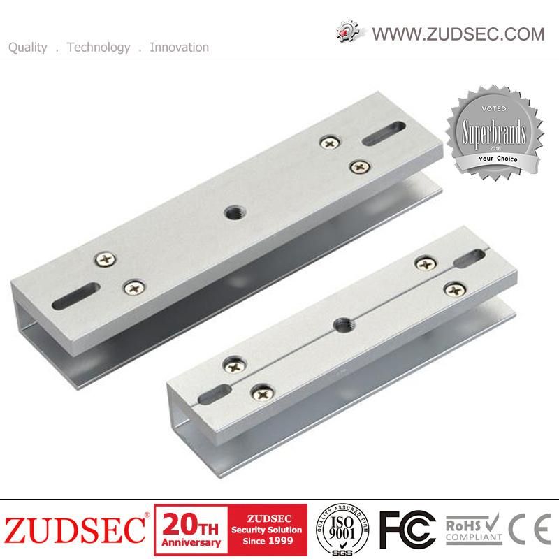 Best Price High Strength Aluminum 280kgs 10-15mm Frameless Glass Door U Bracket for Magnetic Lock Types