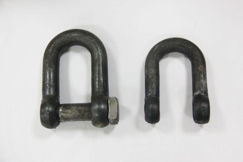 Forged Steel D Type Trawling Shackle with Square Head Pin