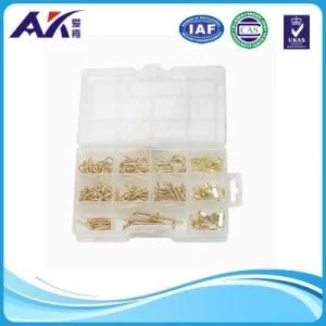 Assorted Brass Plated Hooks Kit for Household