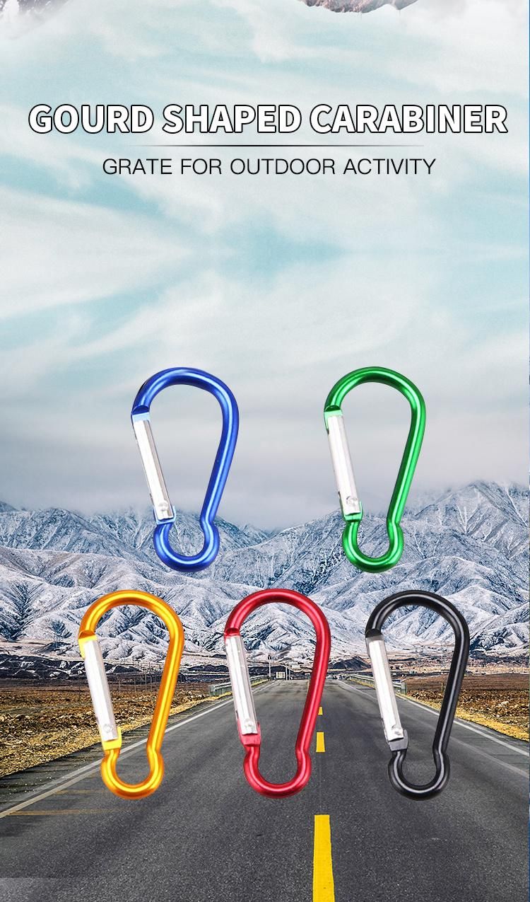 Various Colors Gourd Shape Carabiner Clip for out Door Travelling