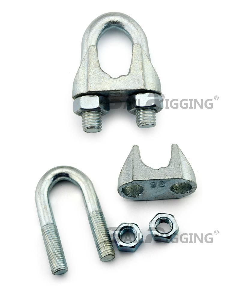 Galvanized Adjustable DIN741 Malleable Wire Rope Clamp