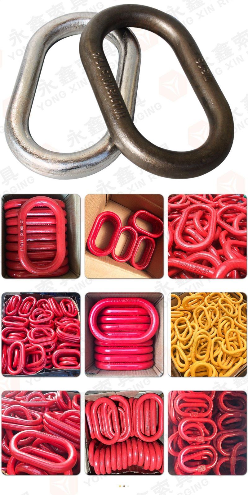 Factory Directly Chain Connector Alloy Steel Wire Rope Forged Fittings Master Link