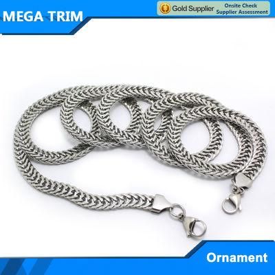 Fashion Style Snake Shaped Metal Silver Chain for Bag