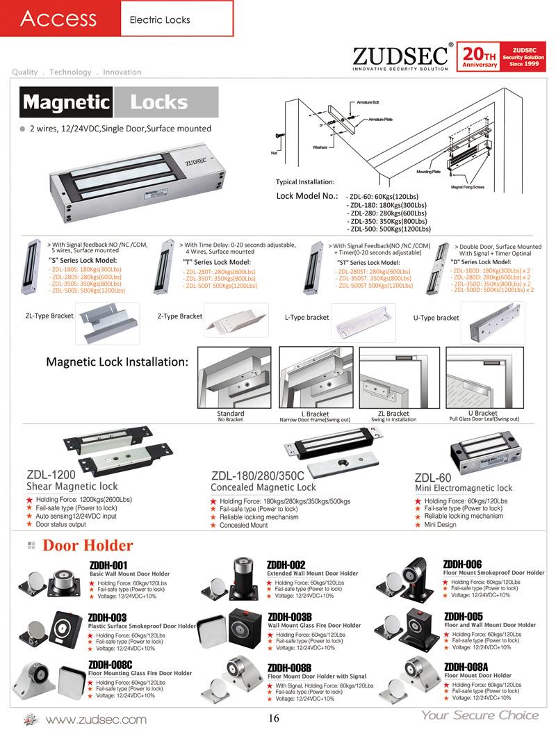 with Key High Quality Aluminium Alloy Magnetic Security Electric Bolt Lock 12V