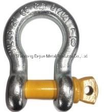 High Quality Us Type G2130 Steel Electro Galvanized Drop Forged Bolt Anchor Bow Shackle with Safety Pin