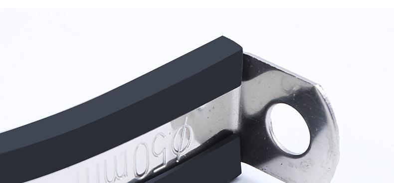 EPDM Rubber Coated Lined P Type Metal Stainless Steel Clips