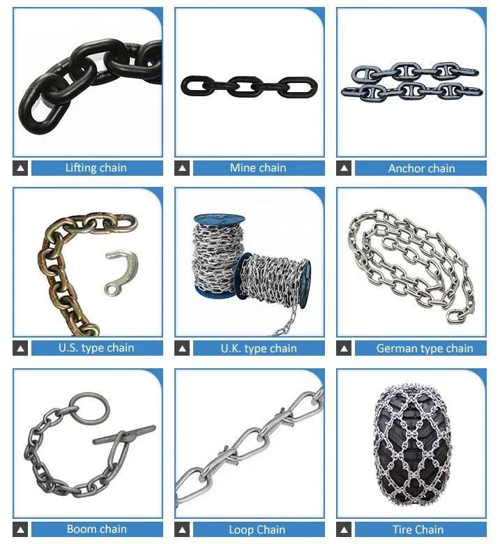 Load Chain Black Alloy Steel Iron Link Chain Heavy Duty