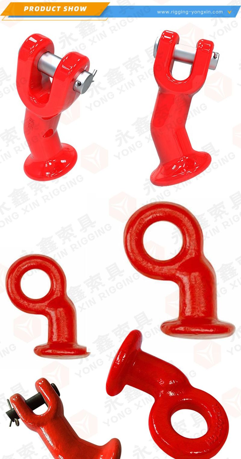 G80 Container Hook Alloy Steel Outdoor Climbing Activity Metal Products 45 Degrees Heat Treat Plated, Plain Standard Size Cn; Shn