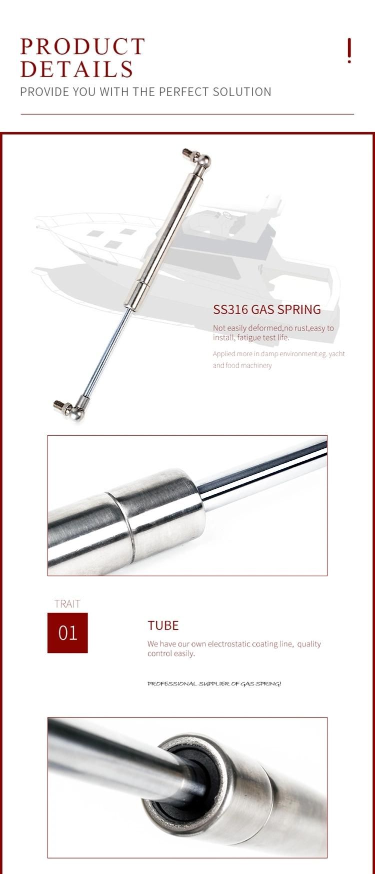 High Quality Waterproof Ss316 Material Gas Spring for Marine