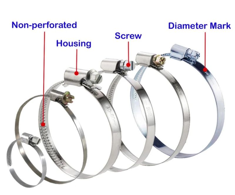 German Type Stainless Steel Hose Pipe Clamp