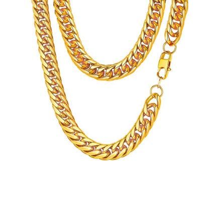 Wholesale Bag and Clothes Chain Twisted Curb Big Gold Stainless Steel Curb Chain