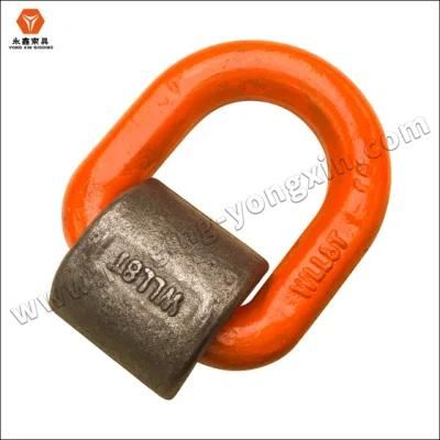 G80 Type a Weldable D Ring with Strap for Lifting|Forged D Ring Rigging Ring|Sling Ring