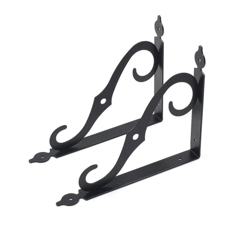 Black Triangle Wall Shelf Bracket Corner Metal Bracket