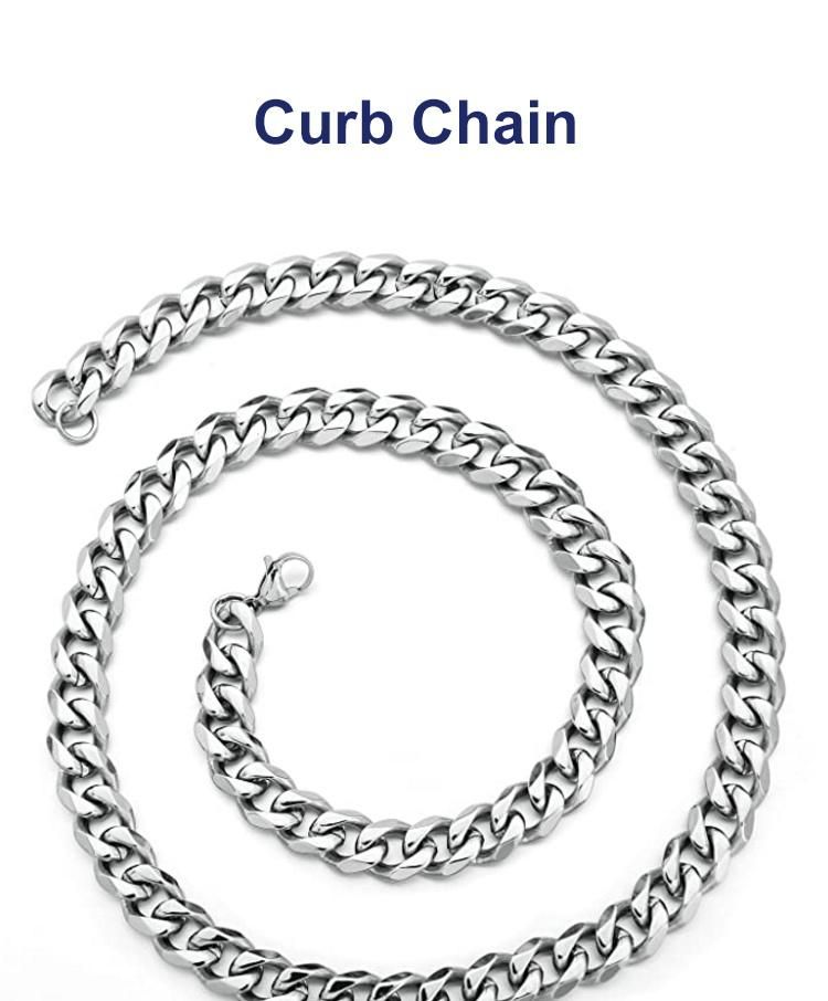 Steel Classic Curb Chain for Bags for Jewelry Necklace Bracelet Bangle Fashion Design