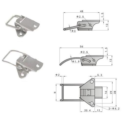 Small/Mini Metal Box Fixable Toggle Latch Lock / Butterfly Latch Lock, Tiny Fastener Stamping Parts Hardware F2 Fly Toggle Latch