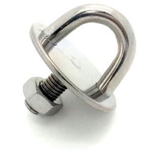 Stainless Steel Oblong Pad Eye Plate Staple Ring Hook