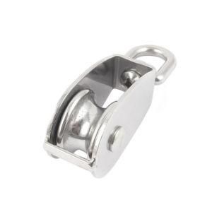 Stainless Steel Single or Double Wheel Wire Rope Swivel Pulley with Ball Bearing