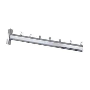 Metal Chrome Retail Waterfall Display Hook with for Slotted Channel