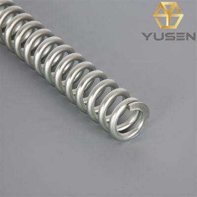 6mm Diameter Zinc Plated Long Compression Spring with Grounded Ends