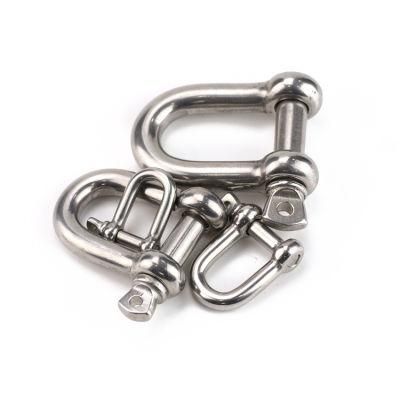 Top Quality Grade 304/316 Stainless Steel Shackles Heavy Duty Marine Lifting Rigging Shackle D Ring Shackle