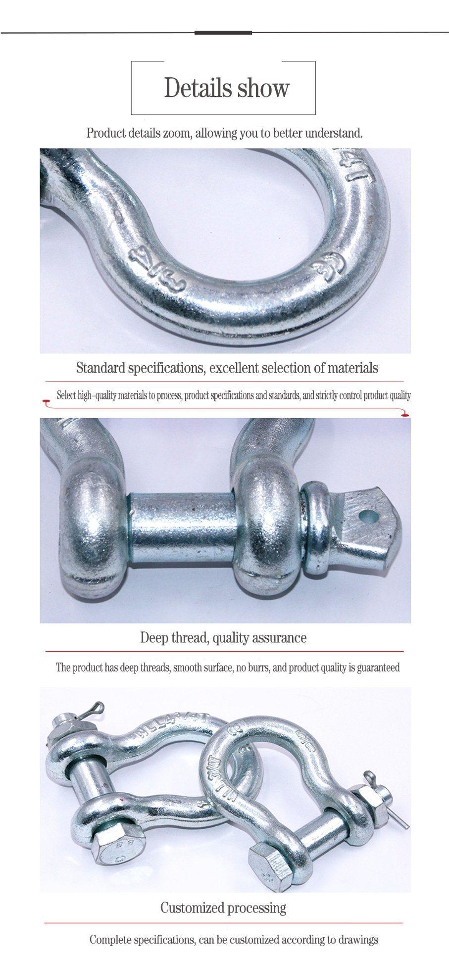 OEM Forged Screw Pin Anchor Shackle for Construction Lifting