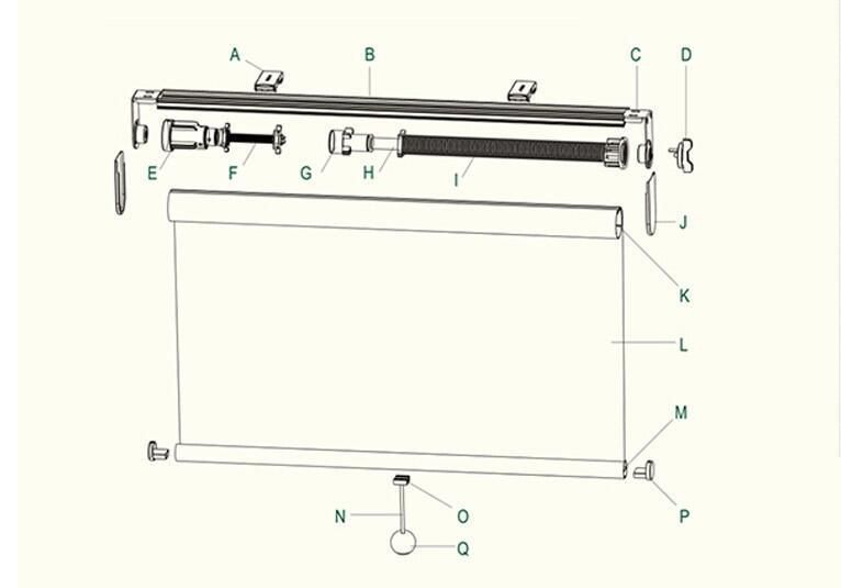 Spring Blinds Semi-Automatic Control Blinds Semi-Automatic Blinds Blinds Srping Components
