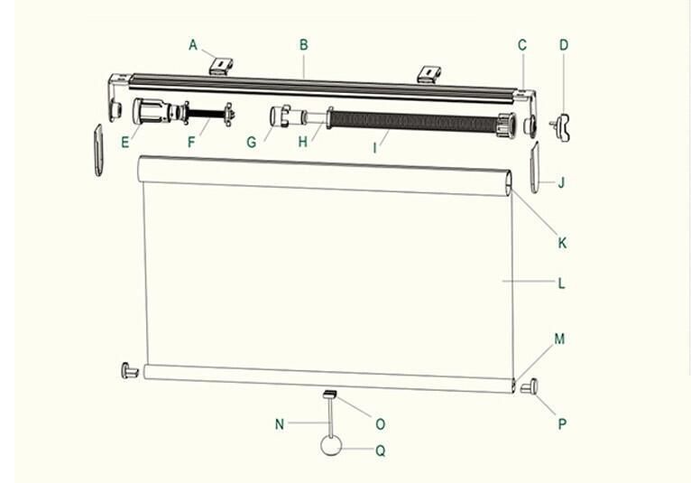 Spring Blinds   Semi-Automatic Control Blinds Semi-Automatic Blinds   Blinds Srping Components