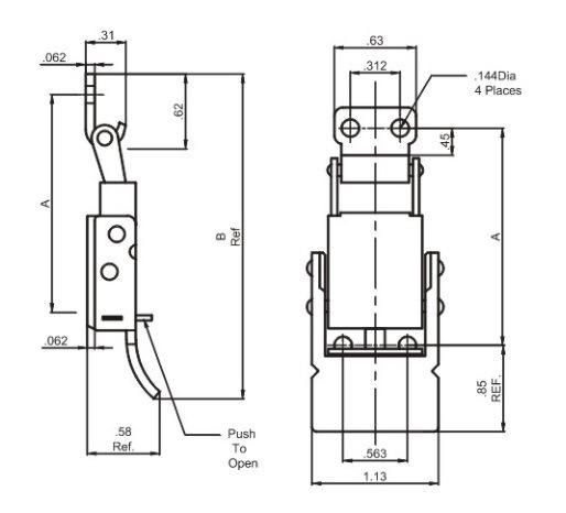 304 316 Stainless Steel Internal Compression Spring Draw Latch