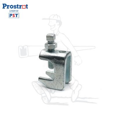 3/8 in. Steel Top Mount Stamped Beam Clamp, Zinc Plated