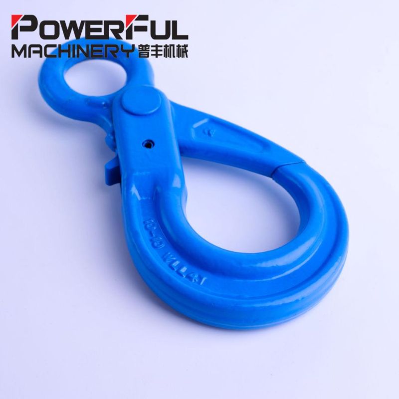 Rigging G80 3.15t Eye Self-Locking Hook Safety Hook for Lifting Chain Slings